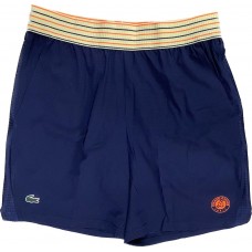 SHORTS DUPLO LACOSTE ROLAND GARROS - AZUL/LARANJA